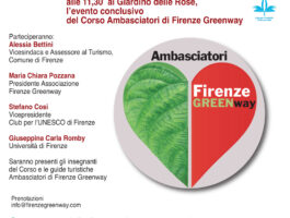 23 settembre, Giardino delle Rose – Evento conclusivo del corso “Ambasciatori di Firenze Greenway”